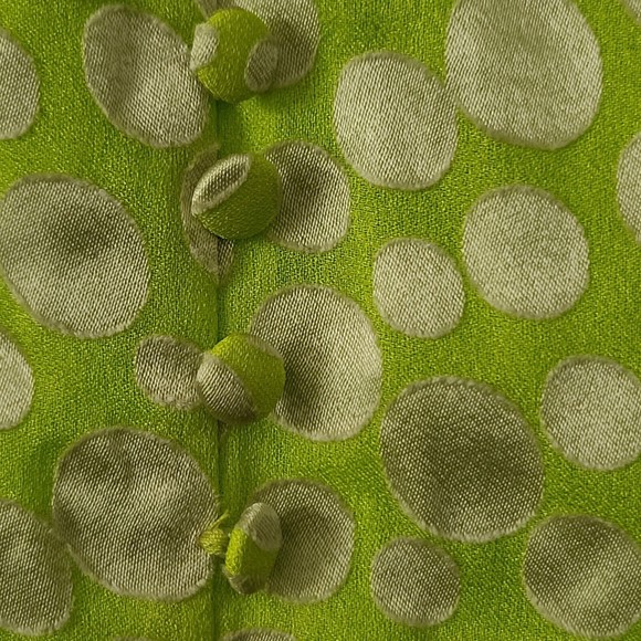 Anthropologie Exquise Meryl Midi Dress Balloon Slv Sz S Lime Green NWT $218 - Picture 9 of 14